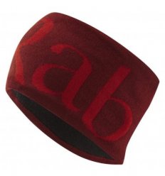  Knitted logo Headband Oxblood red